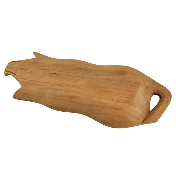 Hand Carved Pig Shaped Decorative Wooden Serving Tray 15 Inch - Picture 3 of 3